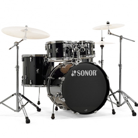 Sonor AQ1 Stage Akustik Davul Seti (Piano Black)<br>Fotoğraf: 2/2
