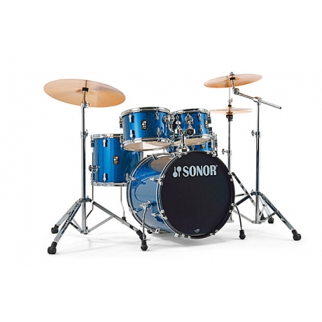 Sonor AQX Studio 20" Akustik Davul Seti (Blue Ocean Sparkle)<br>Fotoğraf: 2/3