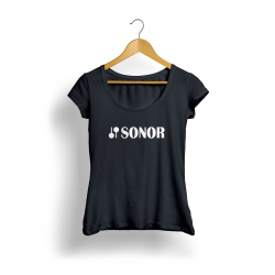 Sonor Logo Kadın T-Shirt (Siyah)