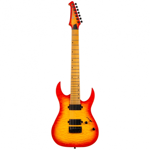 Spira Guitars S-507 QFB 7 Telli Elektro Gitar (Fireburst), Fotoğraf: 1/3