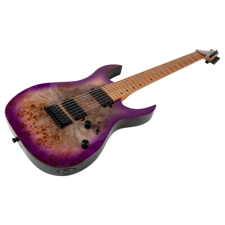 Spira S-457 TPP 7 Telli Elektro Gitar (Trans Purple)<br>Fotoğraf: 4/7