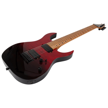 Spira S-457 TRD 7 Telli Elektro Gitar (Kırmızı Siyah)<br>Fotoğraf: 4/7
