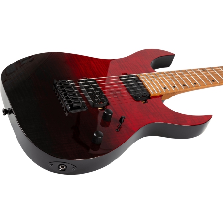 Spira S-457 TRD 7 Telli Elektro Gitar (Kırmızı Siyah)<br>Fotoğraf: 3/7