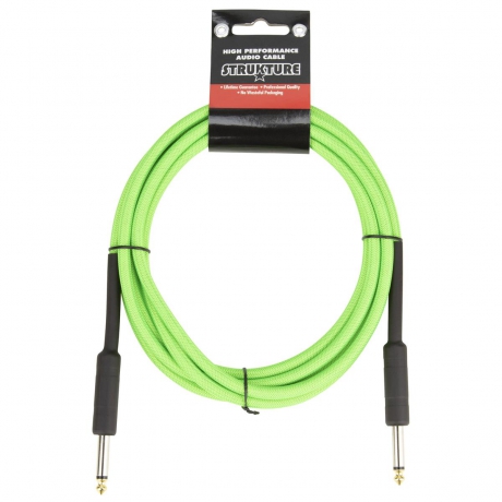 Strukture SC10NG 6mm Neon Green Enstrüman Kablosu (3 Metre)<br>Fotoğraf: 1/1