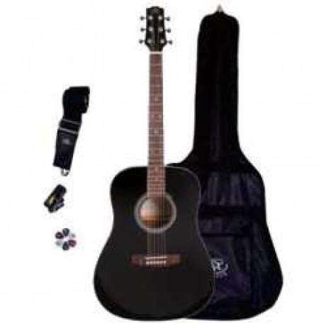 Sx SA1-SK-LH-BK Solak Dreadnought Akustik Gitar Seti<br>Fotoğraf: 1/1