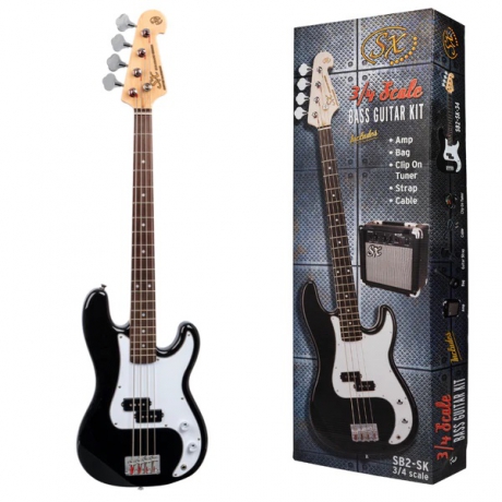 SX SB2-SK-34-BK 3/4 Bas Gitar Seti (Siyah)<br>Fotoğraf: 1/1