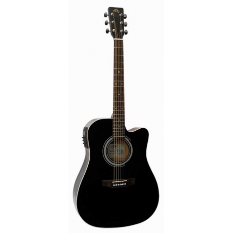 Sx SD1-CE-BK Cutaway Elektro Akustik Gitar (Black)<br>Fotoğraf: 1/1