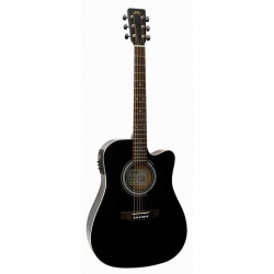 Sx SD1-CE-BK Cutaway Elektro Akustik Gitar (Black)