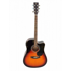 Sx SD1-CE-VS Cutaway Elektro Akustik Gitar (Vintage Sunburst)
