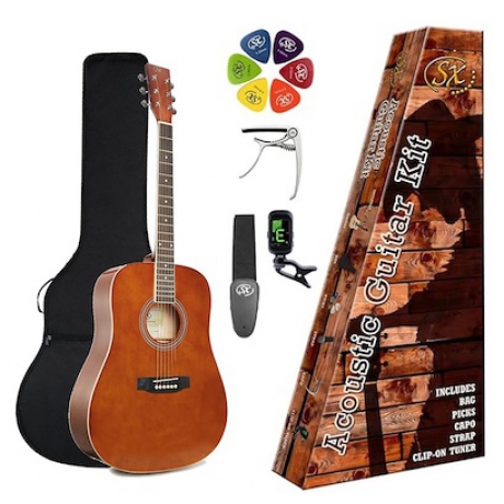 SX SD104KBR Akustik Gitar Seti (Kahverengi)<br>Fotoğraf: 1/1