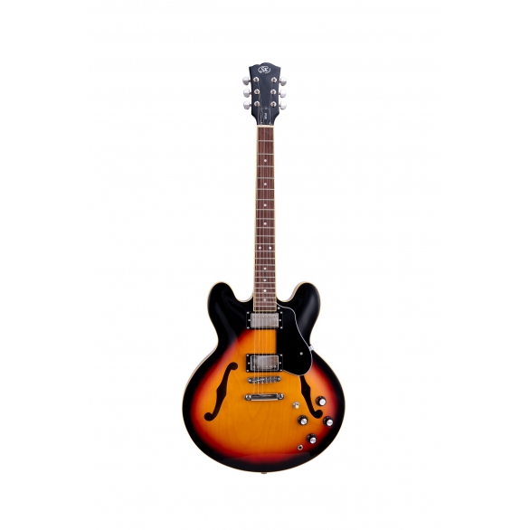 SX SEL6VS Semi Hollow Elektro Gitar (Vintage Sunburst), Fotoğraf: 1/9