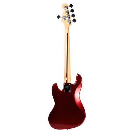 SX SJB62 /5/MRD 5 Telli Bas Gitar (Metallic Red)<br>Fotoğraf: 4/4