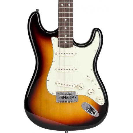 SX Stratocaster Elektro Gitar (3-Tone Sunburst)<br>Fotoğraf: 4/4