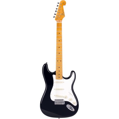 SX Stratocaster Elektro Gitar (Black)