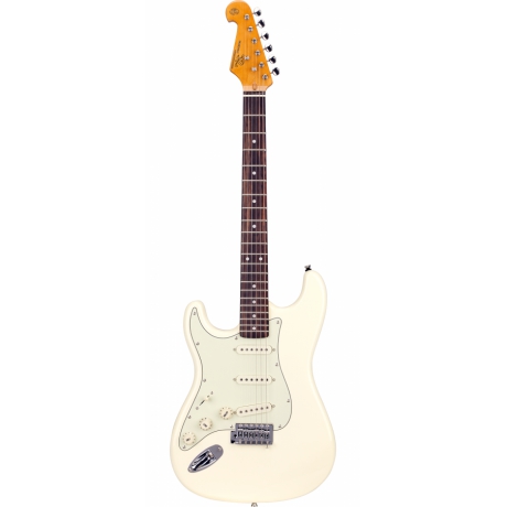 SX Stratocaster Solak Elektro Gitar (Vintage White)<br>Fotoğraf: 1/4
