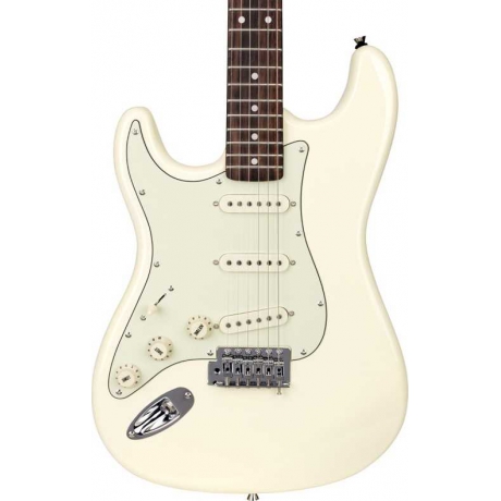 SX Stratocaster Solak Elektro Gitar (Vintage White)<br>Fotoğraf: 3/4