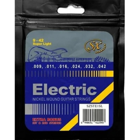 SX SZSTE1SL Super Light Elektro Gitar Teli (09-42)<br>Fotoğraf: 1/1