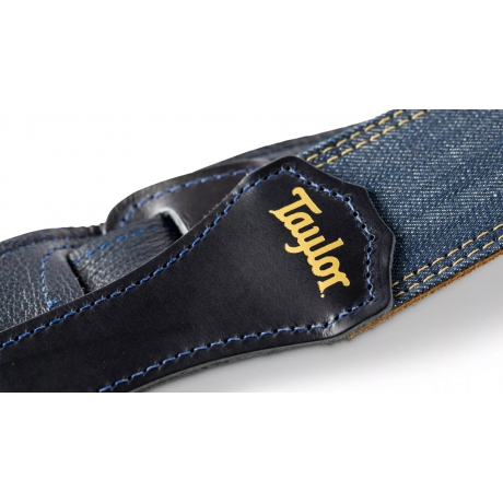 Taylor Gitar Askısı (Blue Denim- Gold Logo)<br>Fotoğraf: 4/4
