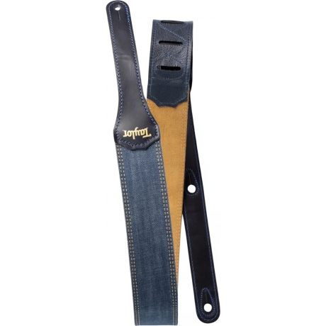 Taylor Gitar Askısı (Blue Denim- Gold Logo)<br>Fotoğraf: 1/4
