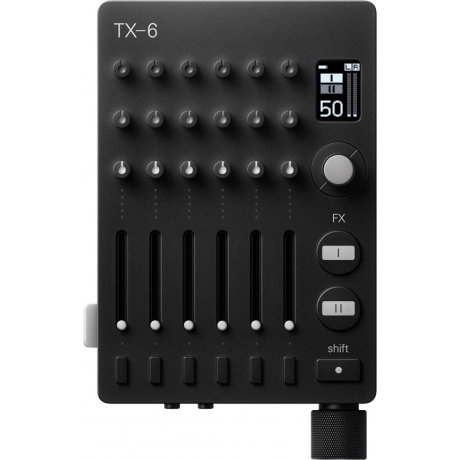 Teenage Engineering TX-6 Black – Ultra Taşınabilir 6 Kanallı Profesyonel Mixer & Audio Interface<br>Fotoğraf: 1/6