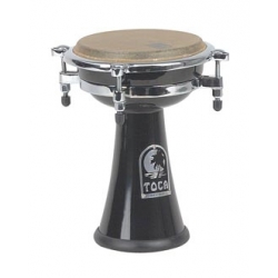 Toca Mini Fiberglass  Doumbek, with Bison Skin Head,  Black