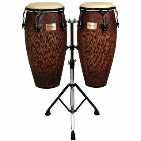 Tycoon 10'' & 11'' Chiseled Orange Series Congas + Double Stand<br>Fotoğraf: 1/1