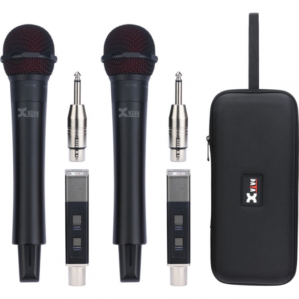 Xvive Audio M5D Çift Kablosuz El Mikrofonu Sistemi (5.8 GHz), Fotoğraf: 1/6