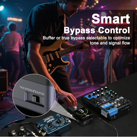 Xvive XV-P58 Akort Aletli Receiver Pedallı 5.8GHZ Kablosuz Gitar Bağlantı Sistemi - Siyah<br>Fotoğraf: 6/7