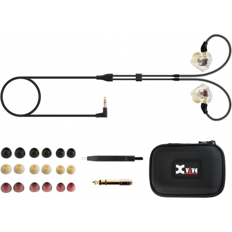 Xvive XV-T9 Çift Balanslı Sürücülü In-ear Monitör Kulaklık - Siyah<br>Fotoğraf: 2/5