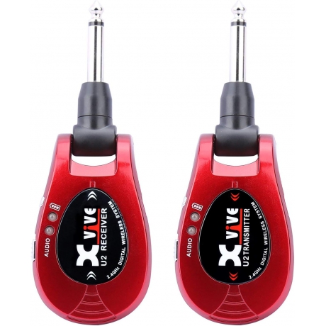 Xvive XV-U2 Kablosuz Gitar Bağlantı Sistemi - Kırmızı<br>Fotoğraf: 1/5