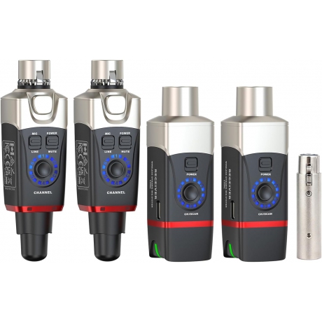 Xvive XV-U35D Kablosuz Mikrofon Sistemi - Çift Mikrofon için Set<br>Fotoğraf: 1/7