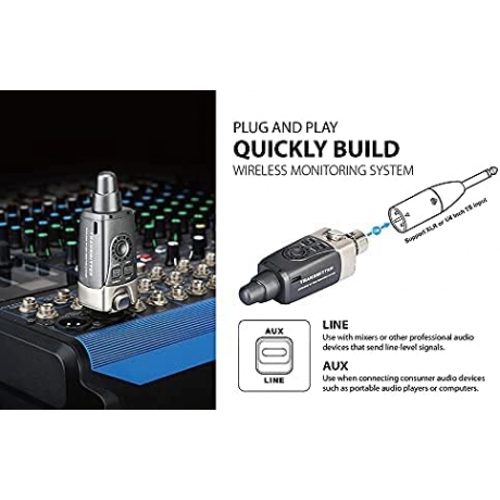 Xvive XV-U4 Kablosuz in-ear Monitör Sistemi<br>Fotoğraf: 2/7