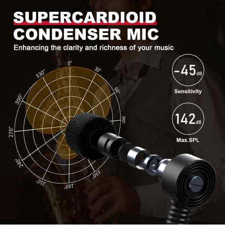 Xvive XV-U7 Saksofon ve Trompet için Kablosuz Mikrofon Sistemi<br>Fotoğraf: 3/7