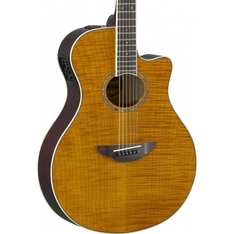 Yamaha APX600FMA Elektro Akustik Gitar (Flame Maple Amber)<br>Fotoğraf: 2/3