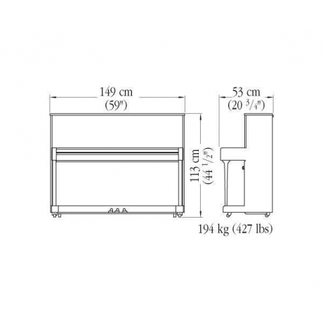 Yamaha B2 Akustik Duvar Piyanosu (Parlak Siyah)<br>Fotoğraf: 2/2