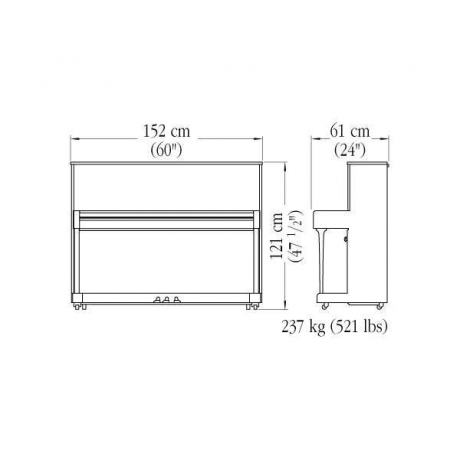 Yamaha B3SG2 Silent Akustik Duvar Piyanosu (Parlak Beyaz)<br>Fotoğraf: 2/2