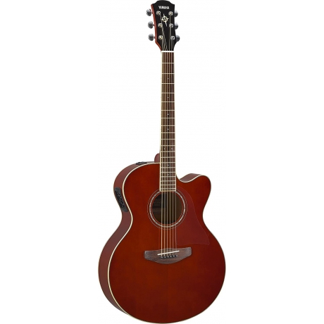 Yamaha CPX600 Medium Jumbo Elektro Akustik Gitar (Root Beer)<br>Fotoğraf: 1/2