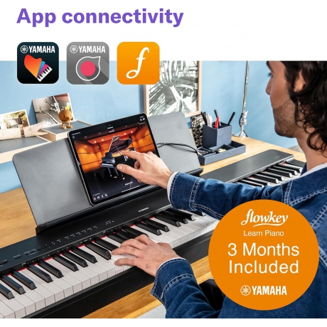 Yamaha P-225B 88-Tuşlu Dijital Piyano (Siyah)<br>Fotoğraf: 7/8