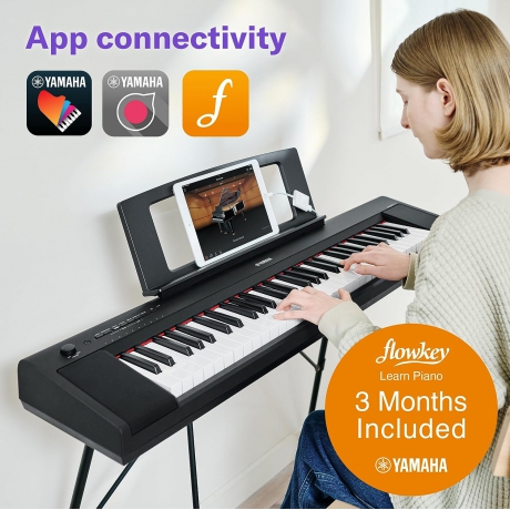 Yamaha Piaggero NP-15 61-Tuşlu Eğitim Klavyesi (Beyaz)<br>Fotoğraf: 7/8