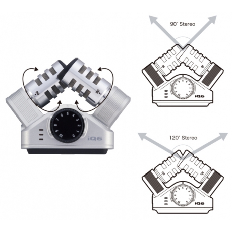 Zoom IQ6 Stereo Kayıt Mikrofonu iPhone/iPad/iPod Uyumlu<br>Fotoğraf: 2/4