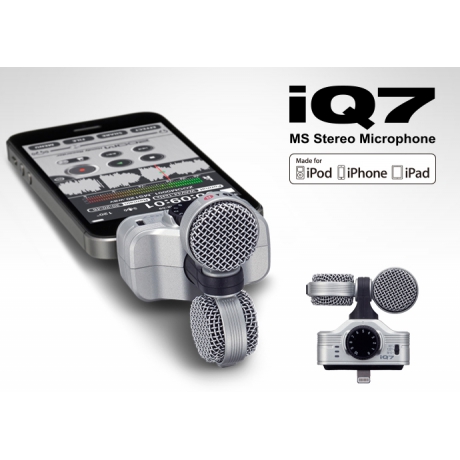 Zoom IQ7 Stereo Kayıt Mikrofonu iPhone/iPad/iPod Uyumlu<br>Fotoğraf: 2/5